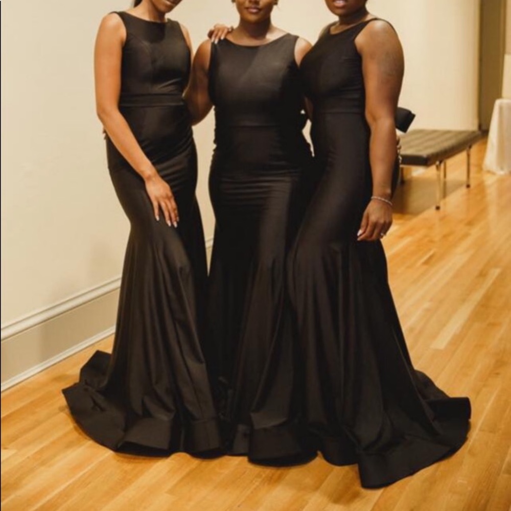Customized Elegant  Black Gown